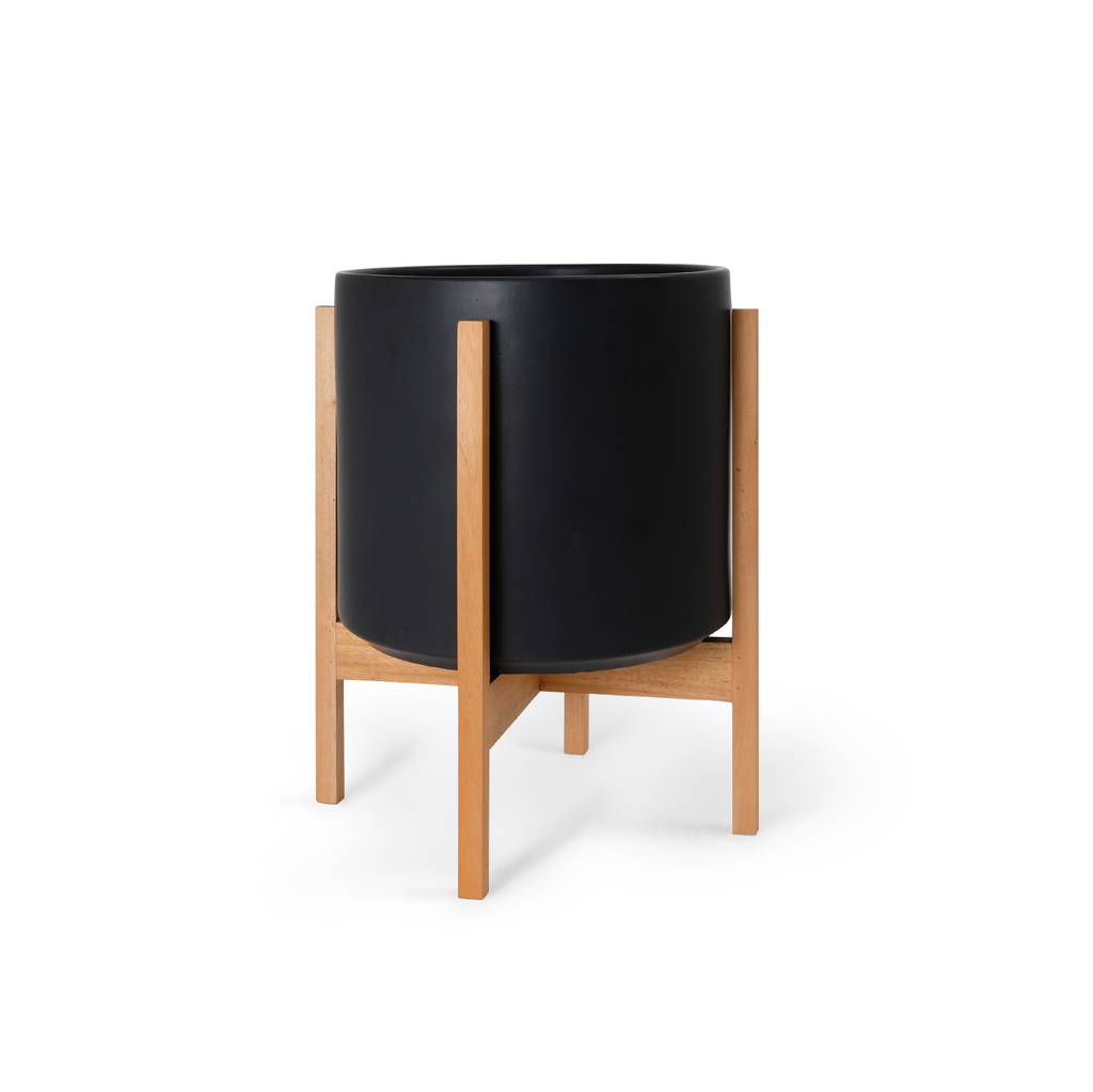 Solid Goods Ceramic Cylinder– With or Without Mahogany Stand