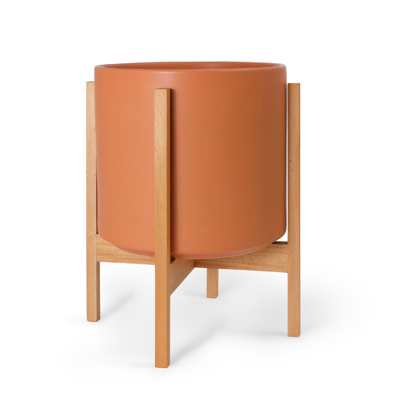 Solid Goods Ceramic Cylinder– With or Without Mahogany Stand