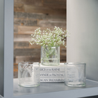 Etched Glass Candleholders