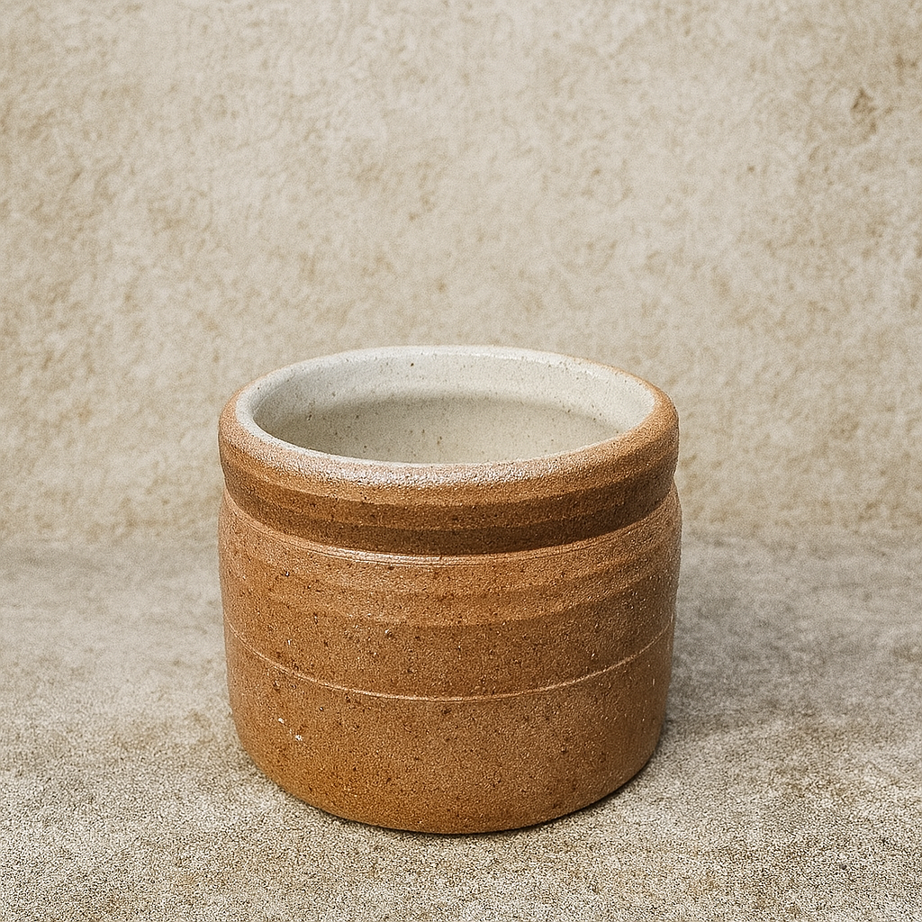 Vintage French Stoneware Jar without handle (0.2 L) - Salt