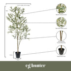 7' Artificial Wispy Olive Tree
