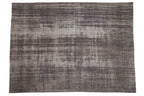 7.5x10.5 Vintage Distressed Overdyed Oushak Carpet