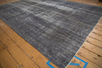 7.5x10.5 Vintage Distressed Overdyed Oushak Carpet