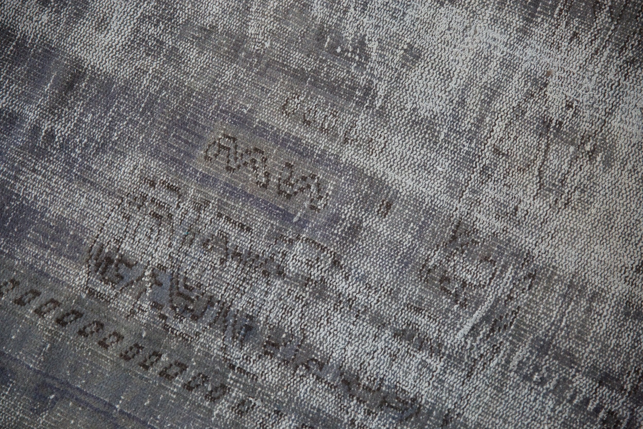 7.5x10.5 Vintage Distressed Overdyed Oushak Carpet