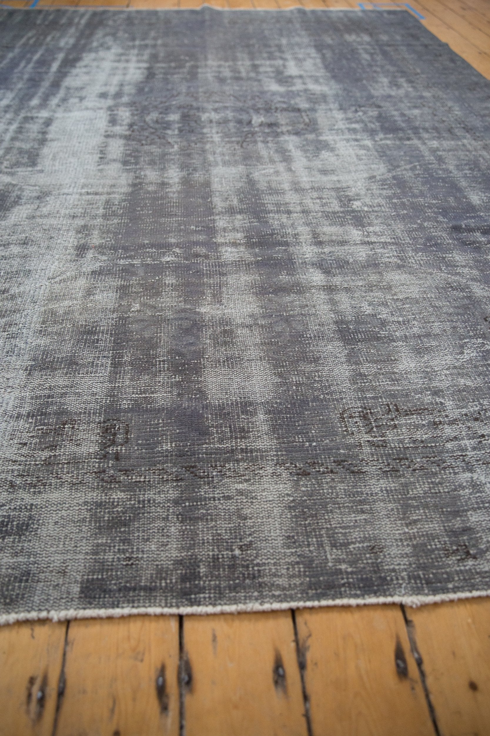 7.5x10.5 Vintage Distressed Overdyed Oushak Carpet