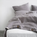 Linen Tales Ash Linen Duvet Cover Set