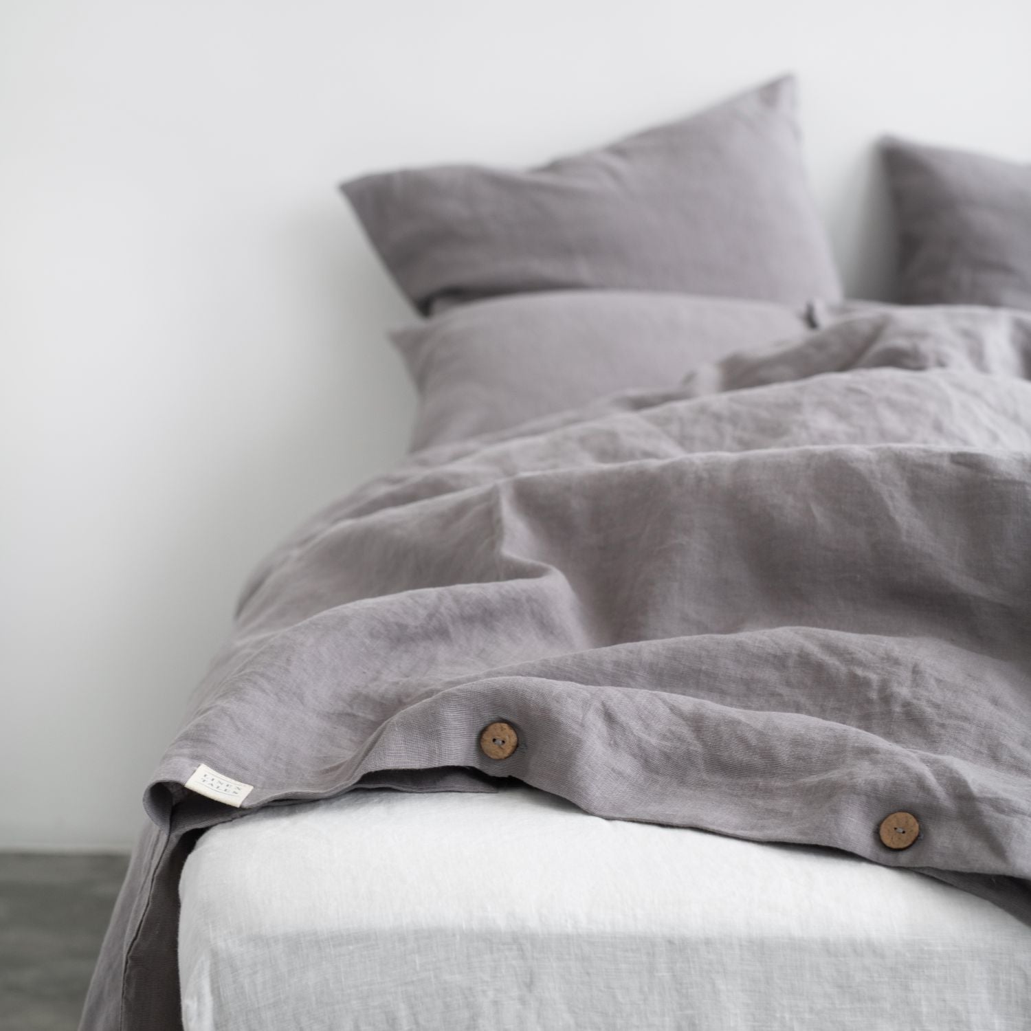 Linen Tales Ash Linen Duvet Cover Set