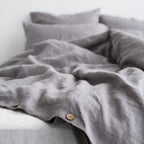 Linen Tales Ash Linen Duvet Cover Set