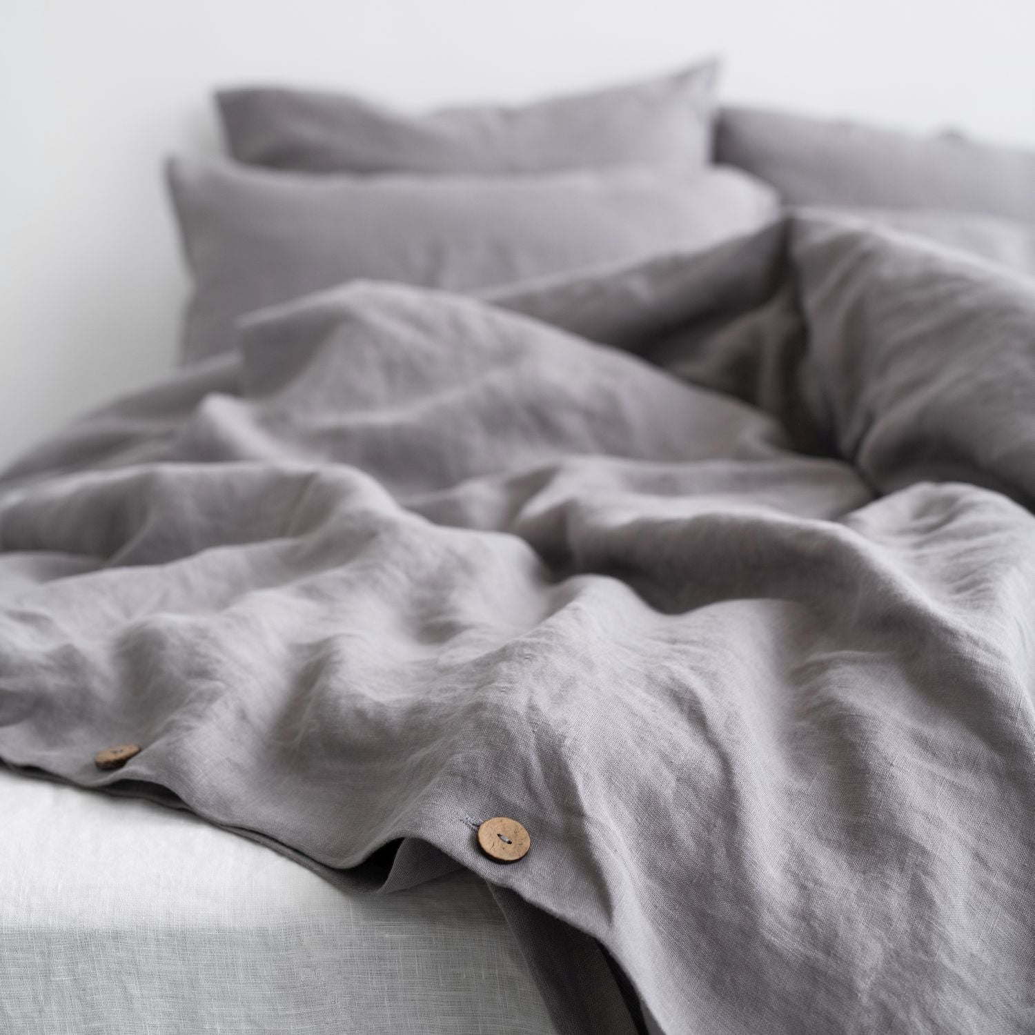 Linen Tales Ash Linen Duvet Cover Set