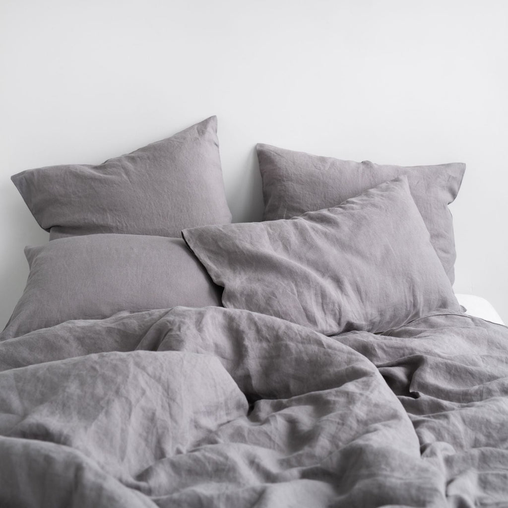 Linen Tales Ash Linen Duvet Cover Set