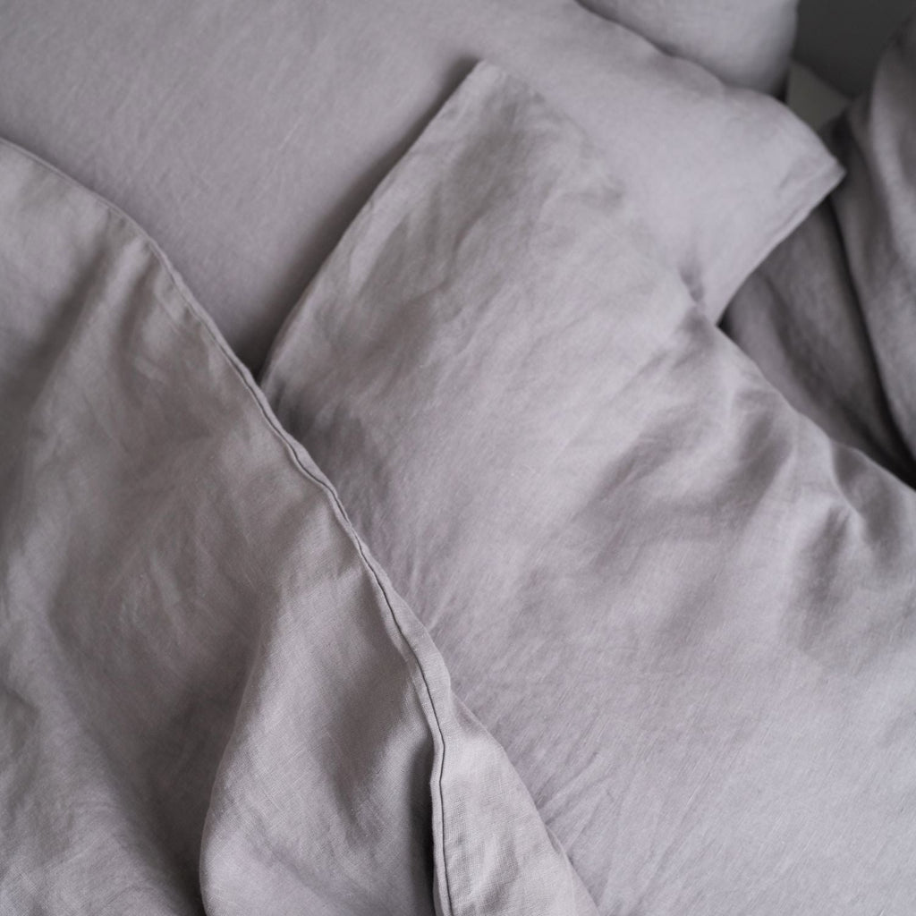 Linen Tales Ash Linen Duvet Cover Set