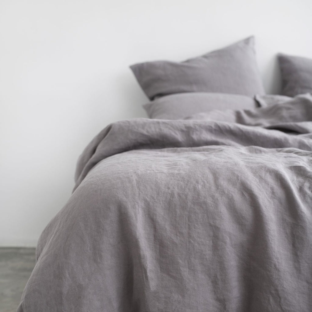 Linen Tales Ash Linen Duvet Cover Set