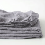 Linen Tales Ash Linen Fitted Sheet