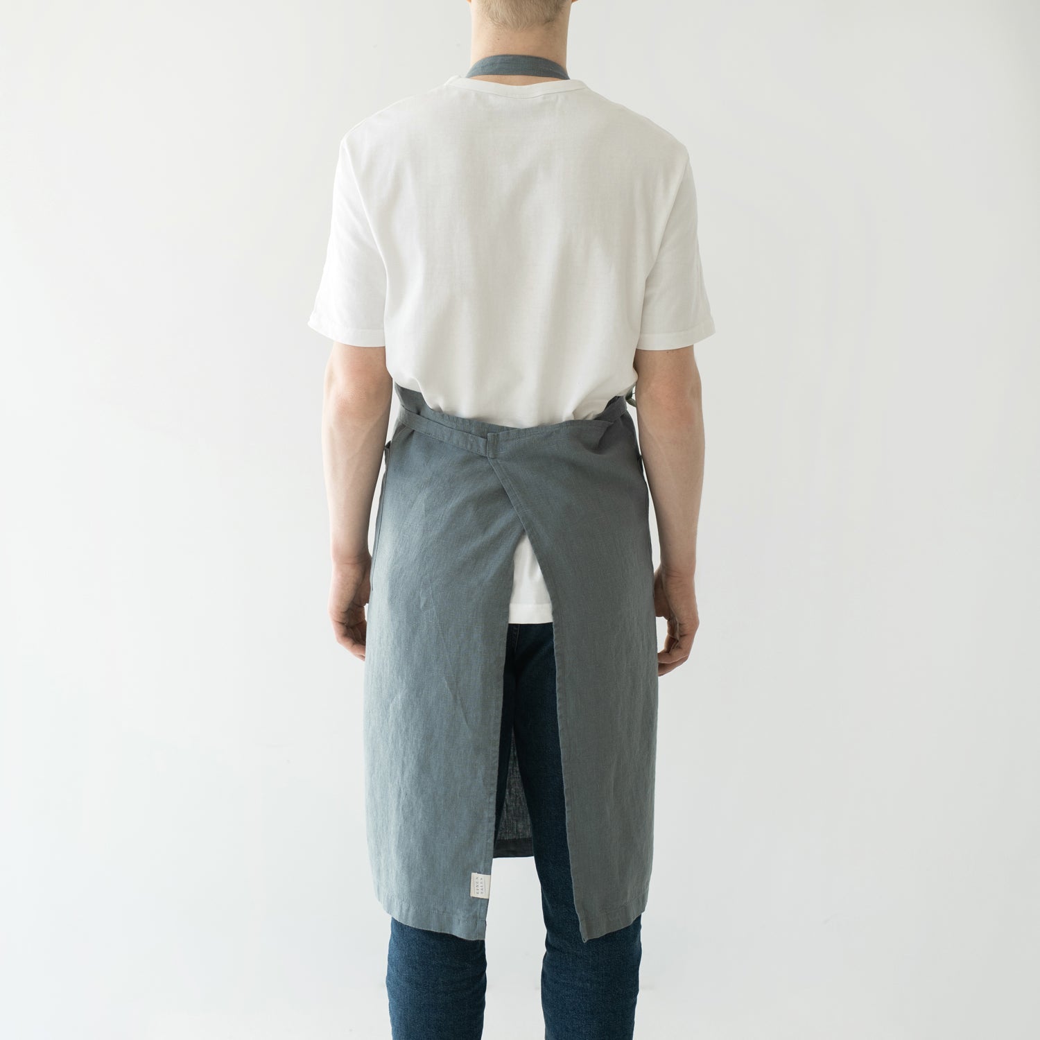 Linen Tales Blue Fog Linen Chef Apron