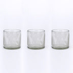 Etched Glass Candleholders