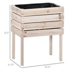 Farmhouse 4 Piece Wooden Elevated Raised Garden Bed Planter Box