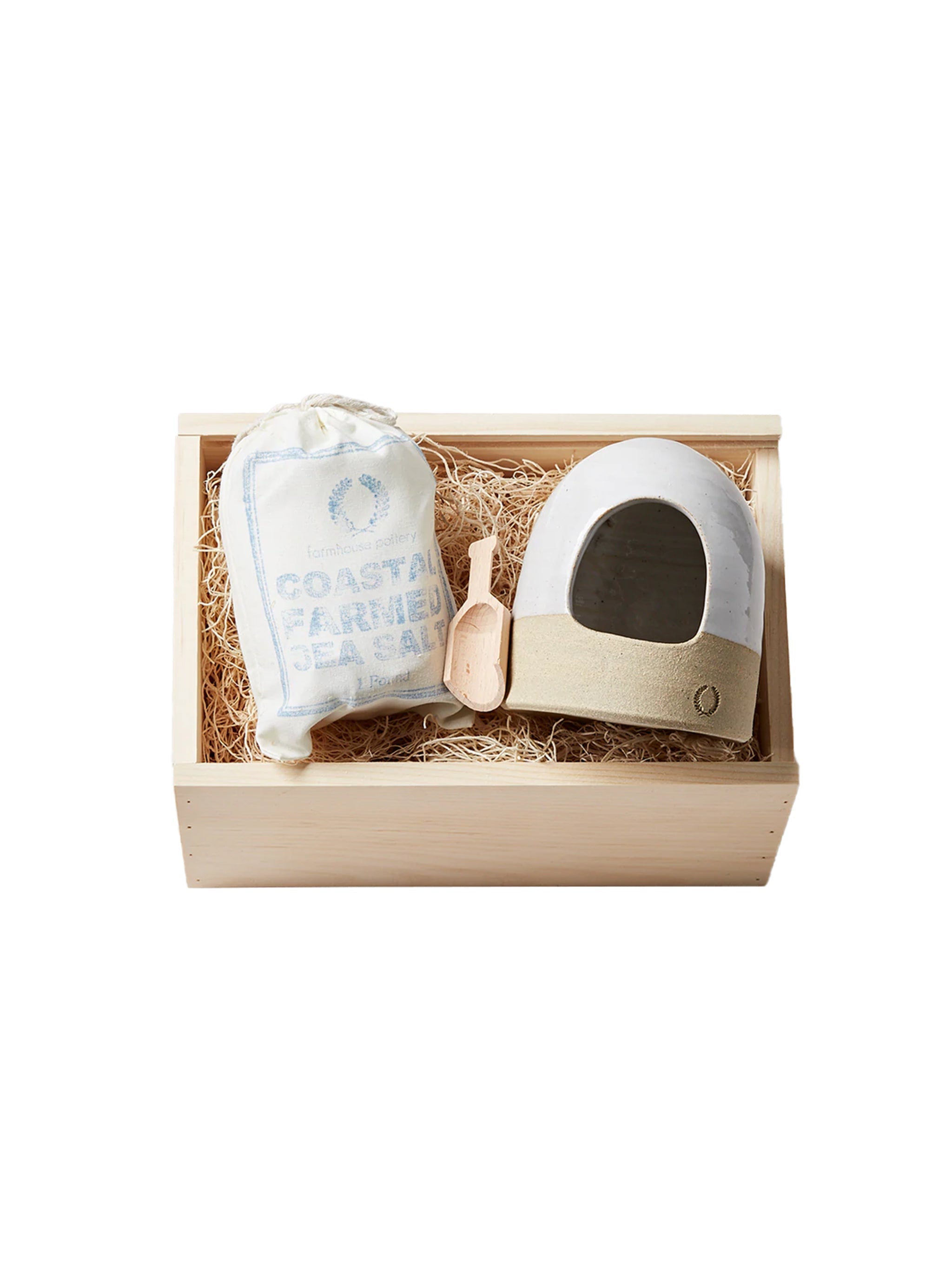 Farmhouse Pottery Salt and Cellar Gift Set