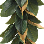 9' Faux Green Magnolia Leaf Garland