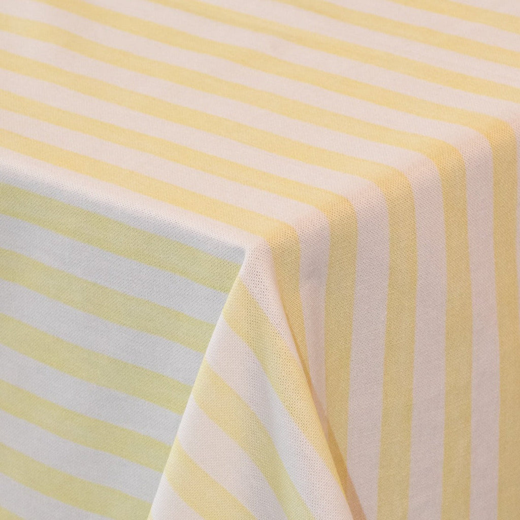 Buttercream Yellow Stripe Tablecloth