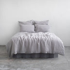 Linen Tales Light Grey Linen Duvet Cover Set
