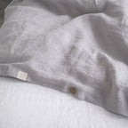 Linen Tales Light Grey Linen Duvet Cover Set