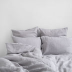 Linen Tales Light Grey Linen Duvet Cover Set