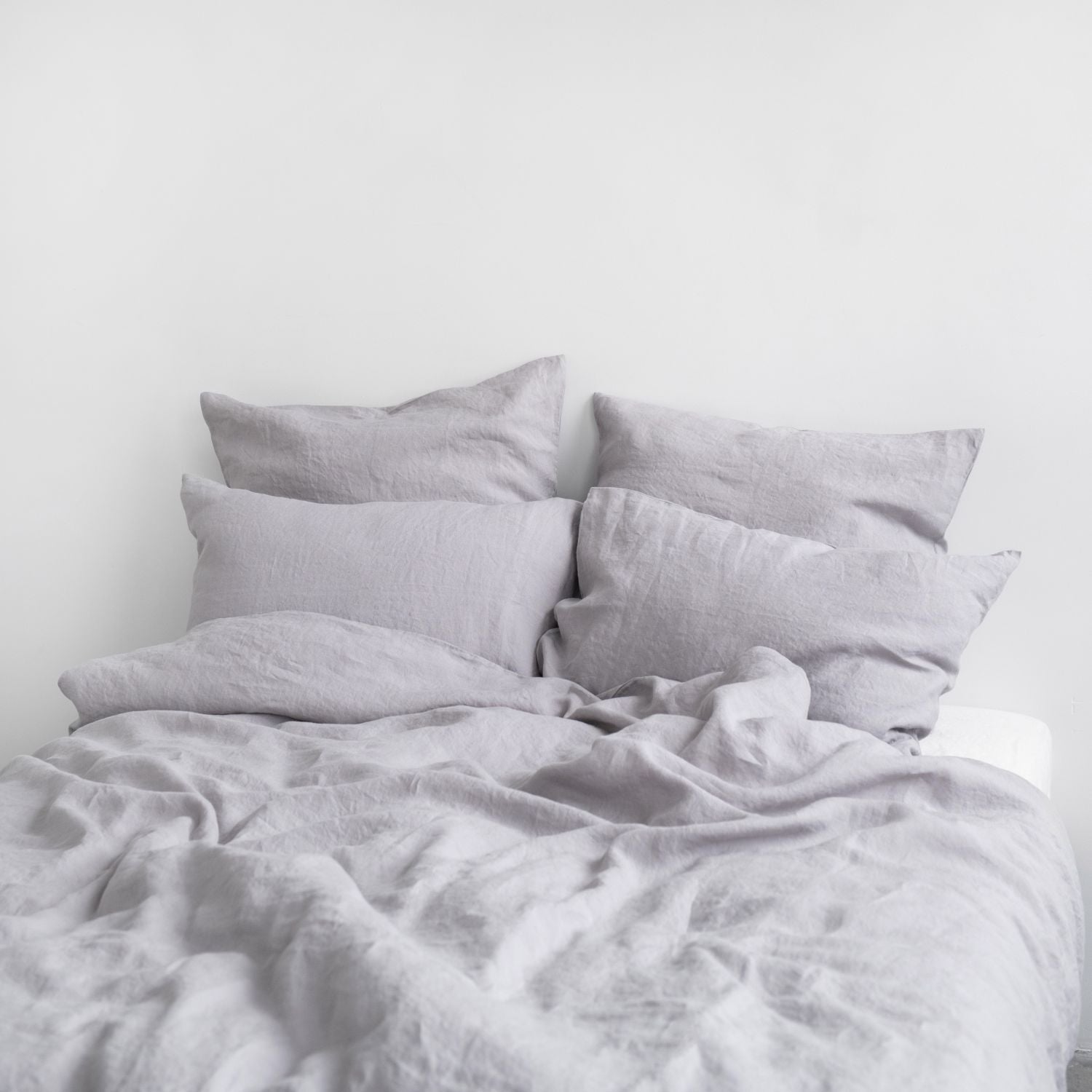 Linen Tales Light Grey Linen Duvet Cover Set