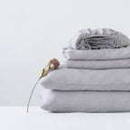 Linen Tales Light Grey Linen Sheet Set
