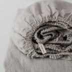 Linen Tales Light Grey Linen Sheet Set