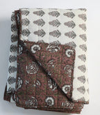 Ruby Cotton Block Print Quilted Coverlet