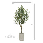 Artificial 7' Olive Tree with Artisan Mediterranean Planter