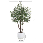 7.5' Faux Potted Olive Tree
