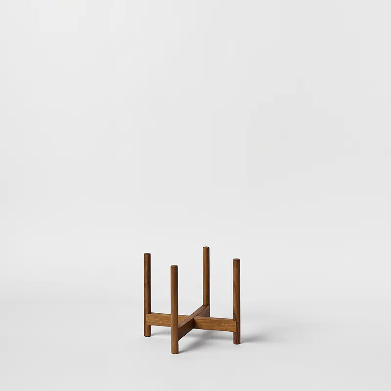 Rounded Hardwood Plant Stand