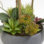Artificial Orchid with Succulents