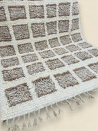 Tilila Moroccan Berber Rug – Handwoven Wool Checkered Design