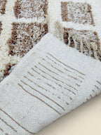 Tilila Moroccan Berber Rug – Handwoven Wool Checkered Design