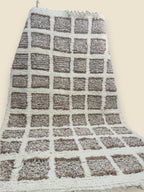 Tilila Moroccan Berber Rug – Handwoven Wool Checkered Design
