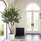 7.5' Faux Potted Olive Tree