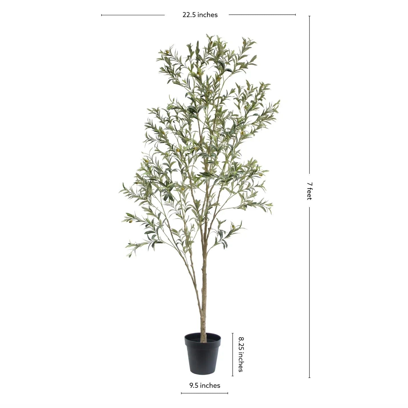 7' Artificial Wispy Olive Tree