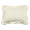 Anita Linen Solid Throw Pillow Cover, Cream Ruffled