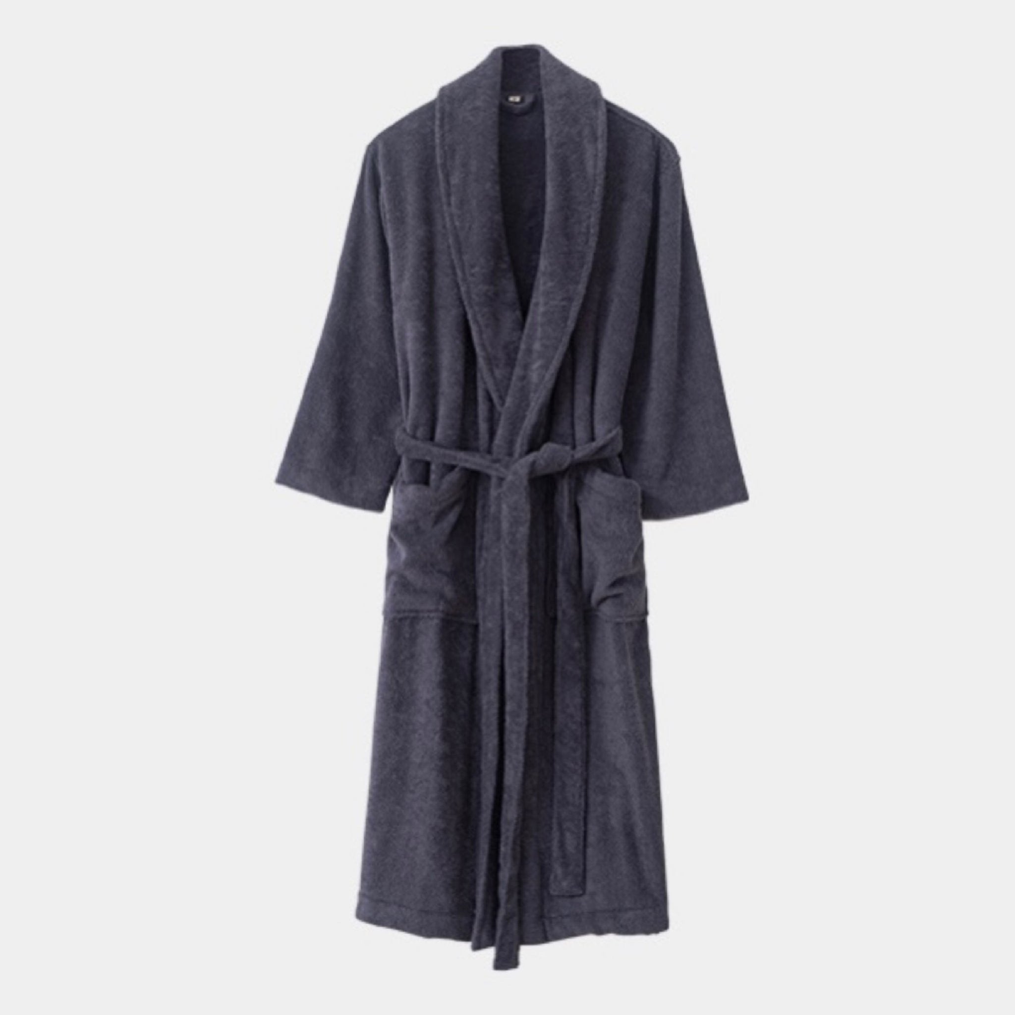 Classic Ultra-Soft Absorbent Cotton Bathrobe / Dark Gray