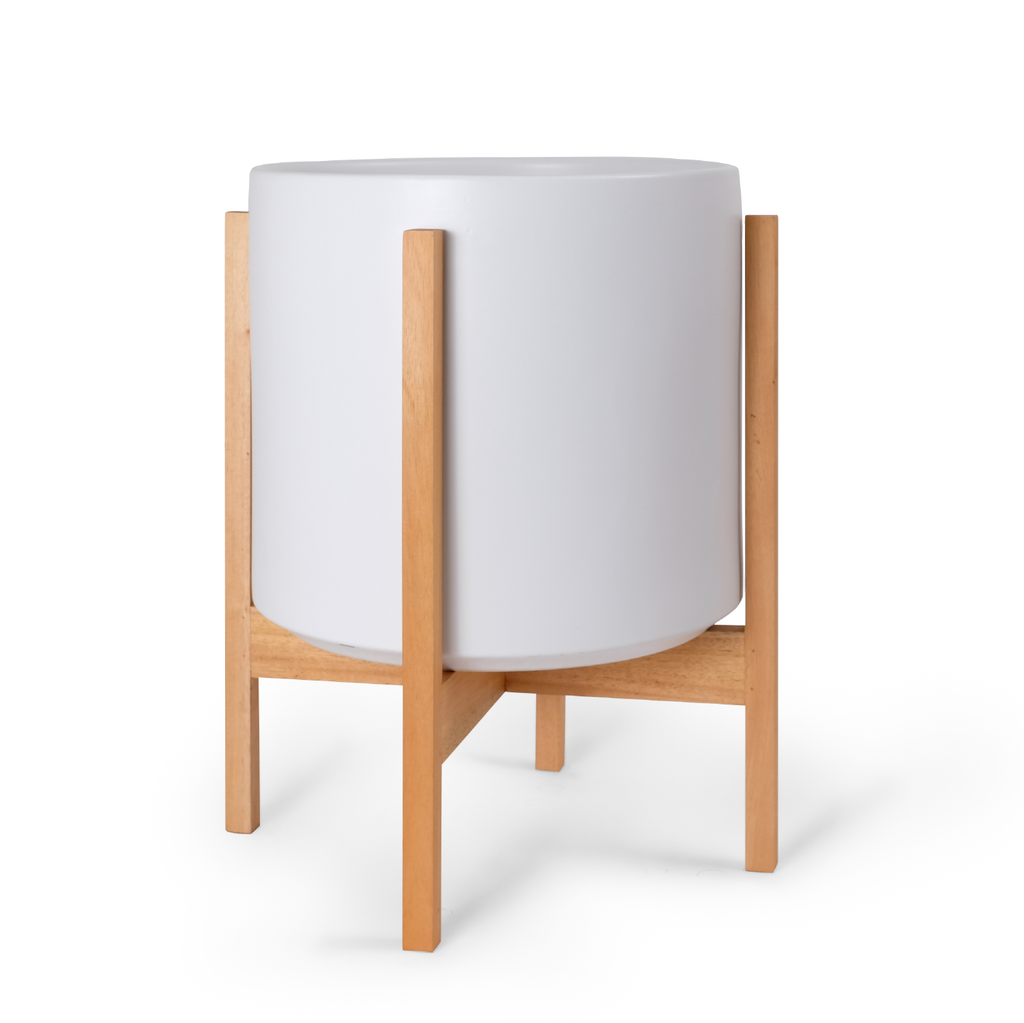 Solid Goods Ceramic Cylinder– With or Without Mahogany Stand