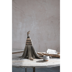 Decorative Hand-Carved Teakwood Tray with Handles