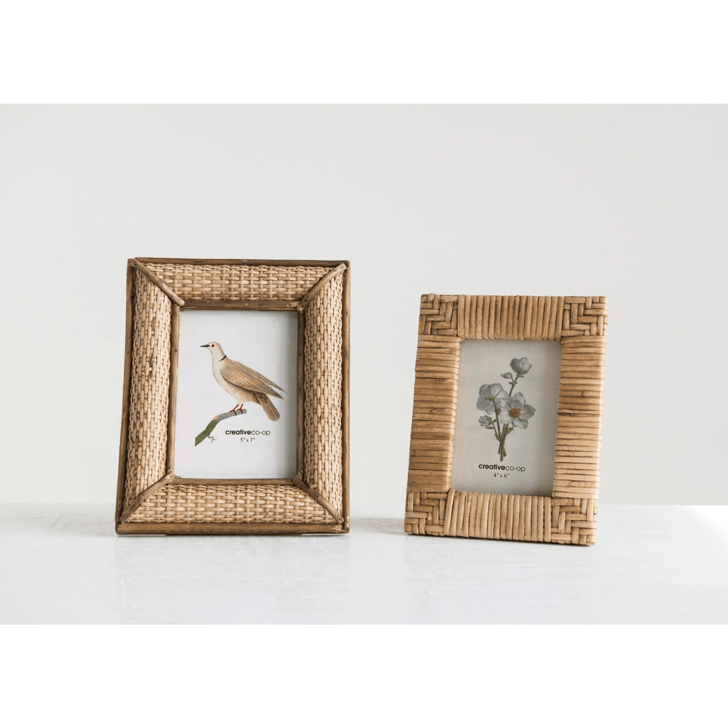 Hand-Woven Rattan 4x6 Picture Frame