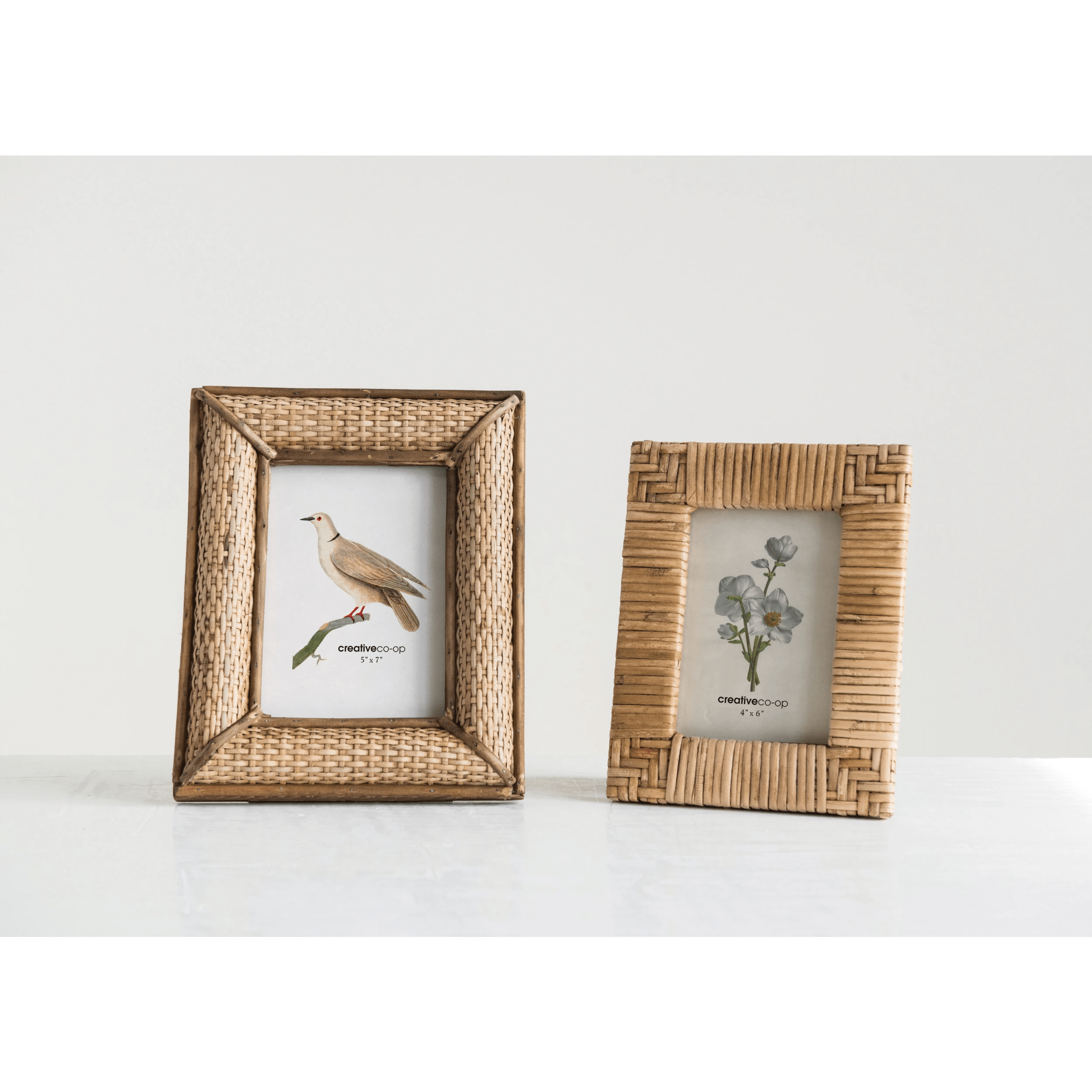 Hand-Woven Rattan 4x6 Picture Frame