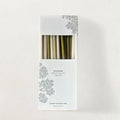 Long Taper Candles, Olive Color, Set of 20