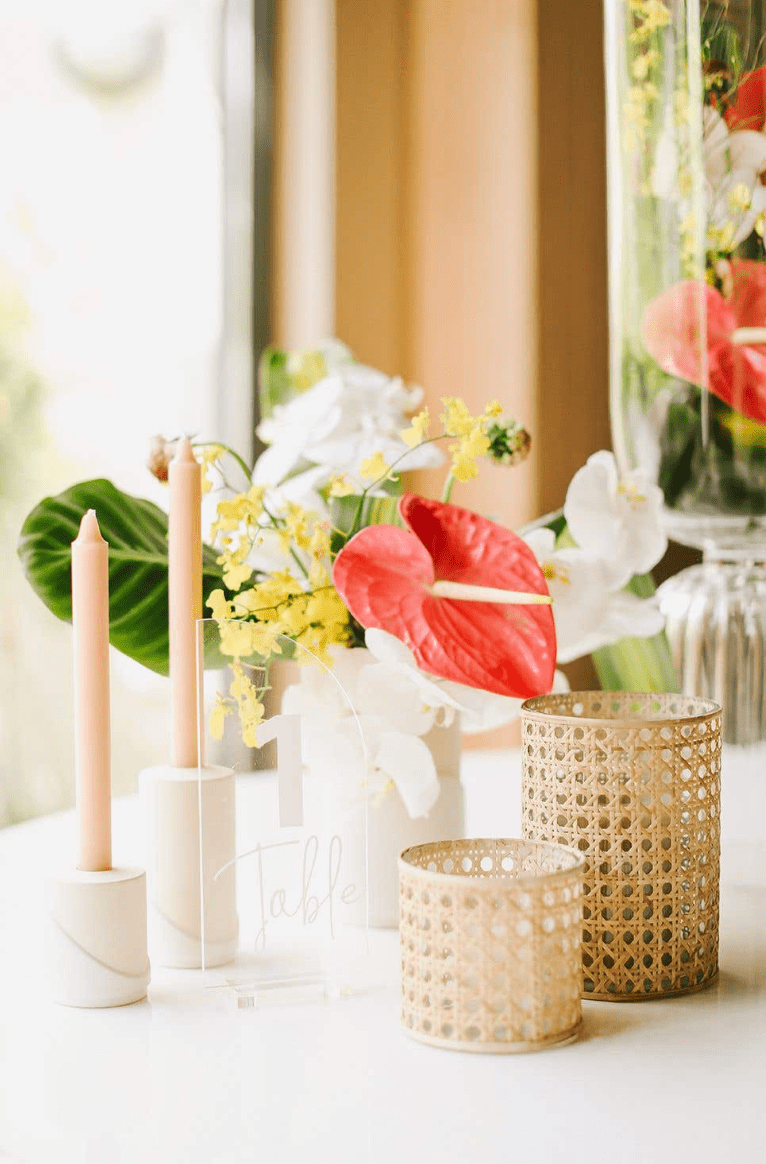 Oliver Cane Votive Candle Holder