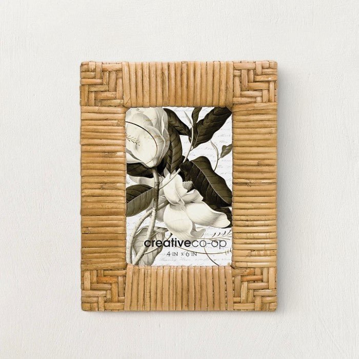 Hand-Woven Rattan 4x6 Picture Frame