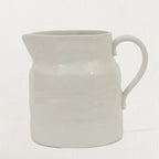 Stoneware Vintage Reproduction Pitcher, White