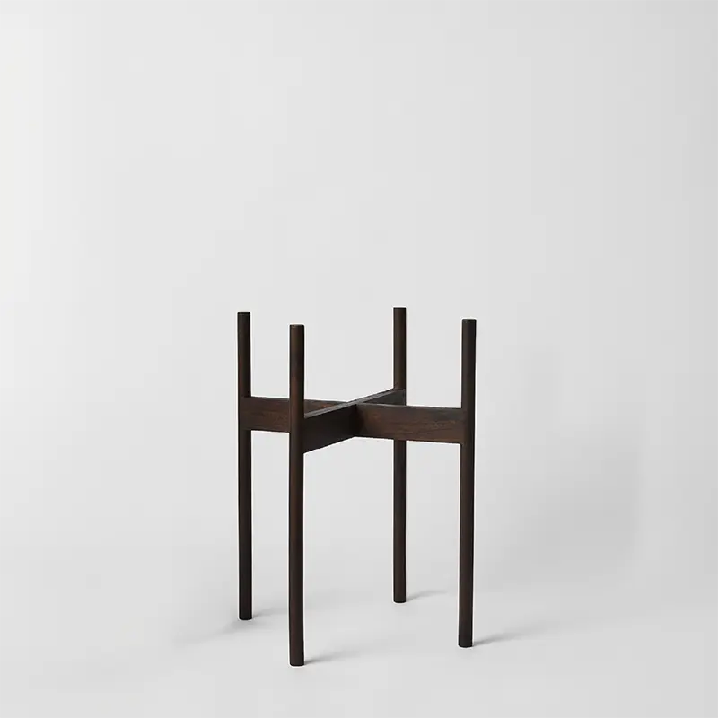 Rounded Hardwood Plant Stand